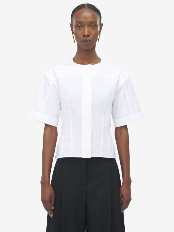 ALEXANDER MCQUEEN - Corset Poplin Shirt - Item 838911QAABT9